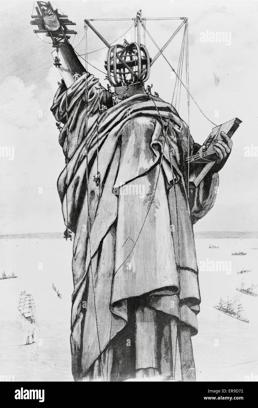 Construction of the Statue of Liberty: Re-constructing the s Stock Photo