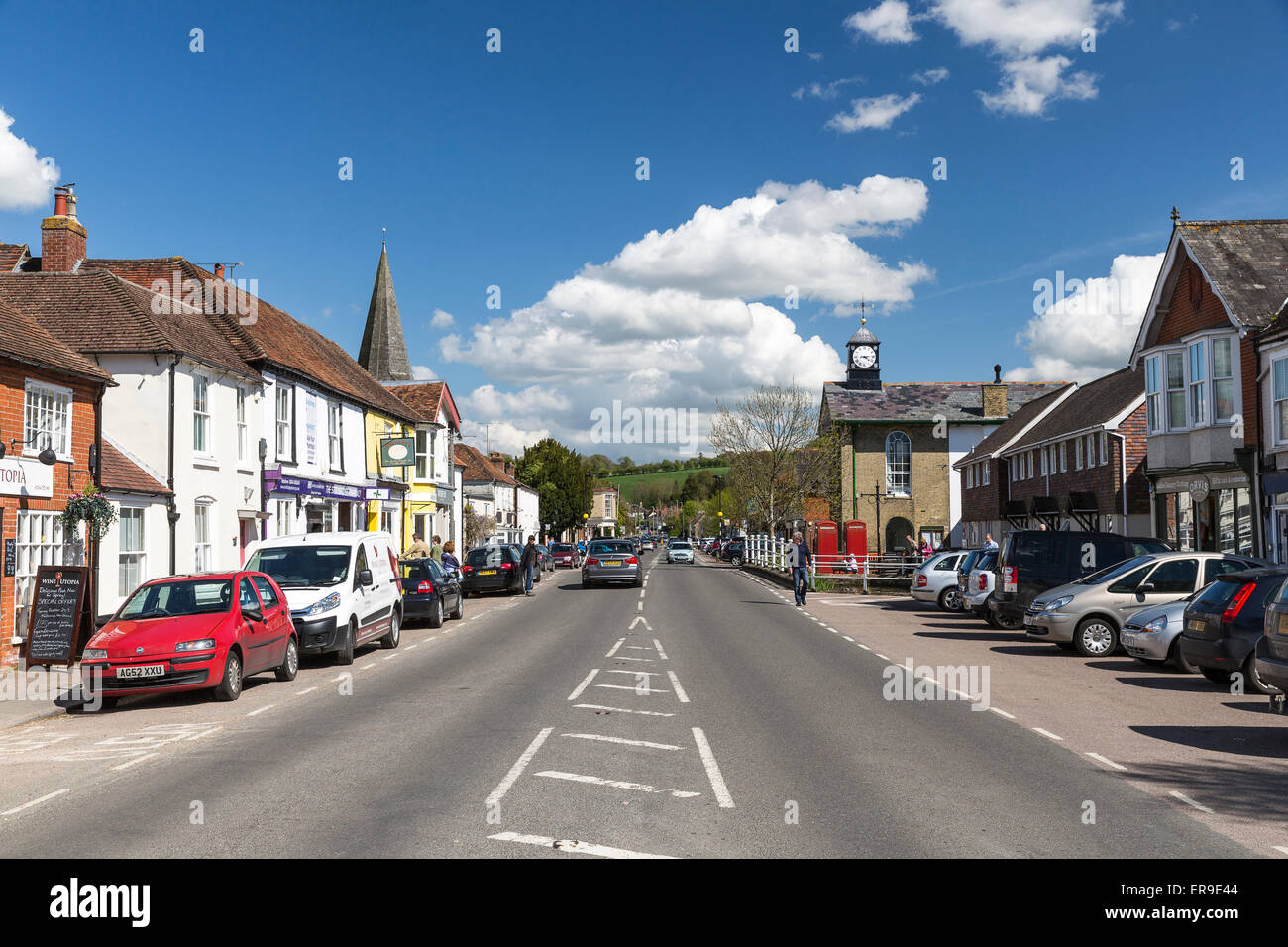 High Street, Stockbridge, Hampshire, England, UK Stock Photo 83187220