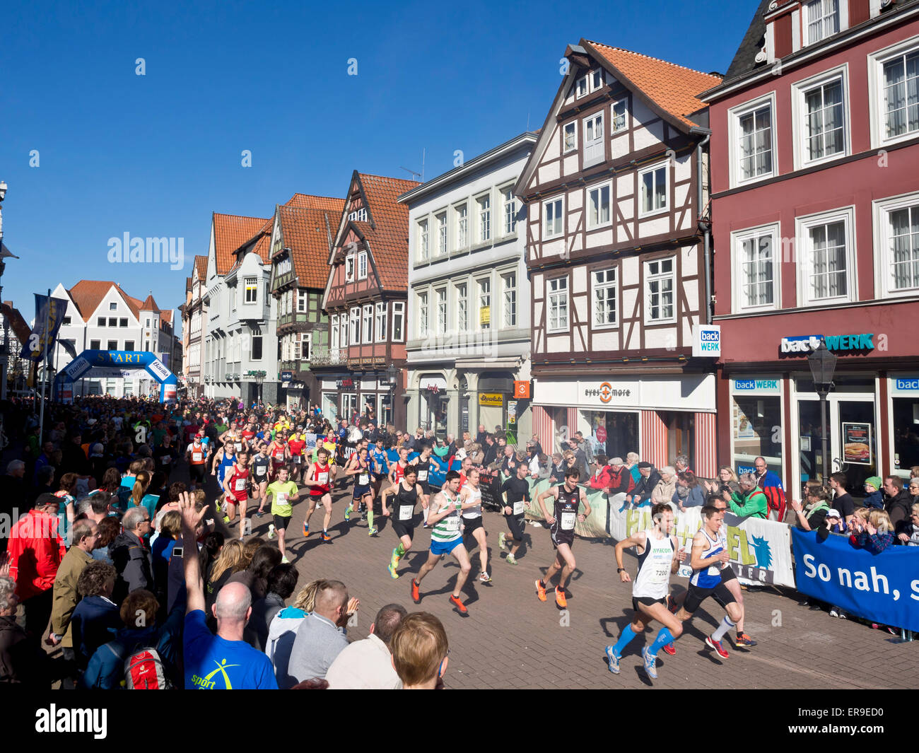 Running event Wasalauf, Celle, Lower Saxony, Germany Stock Photo