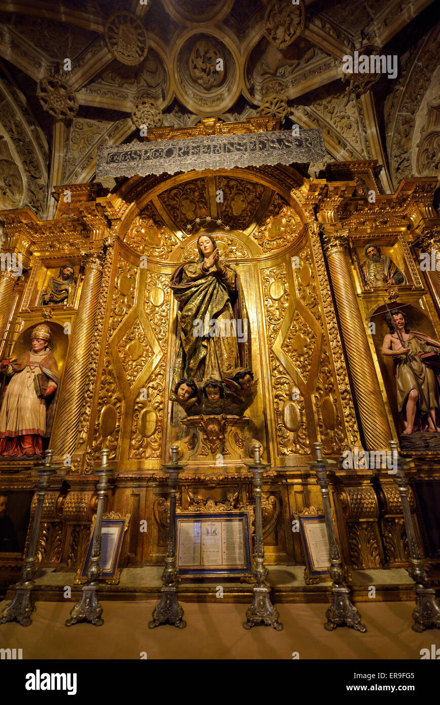 Chapel of Immaculate Mary Cieguecita in Saint Mary of the See Cathedral in Seville Stock Photo