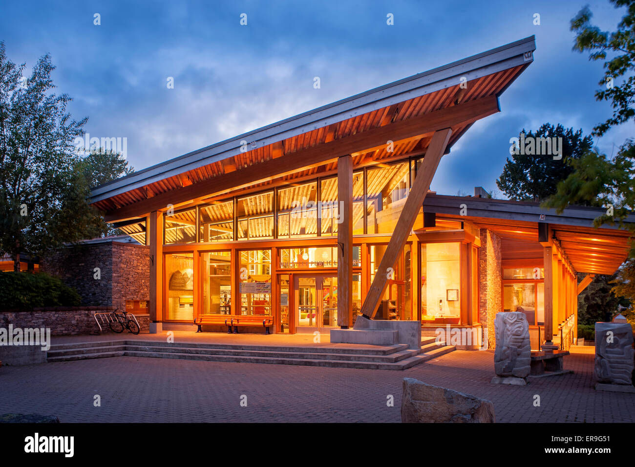 The Whistler Public Library.  Whistler BC, Canada Stock Photo