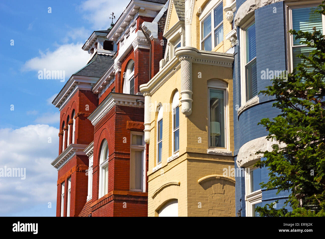 Historic residential architecture of Washington DC Stock Photo Alamy