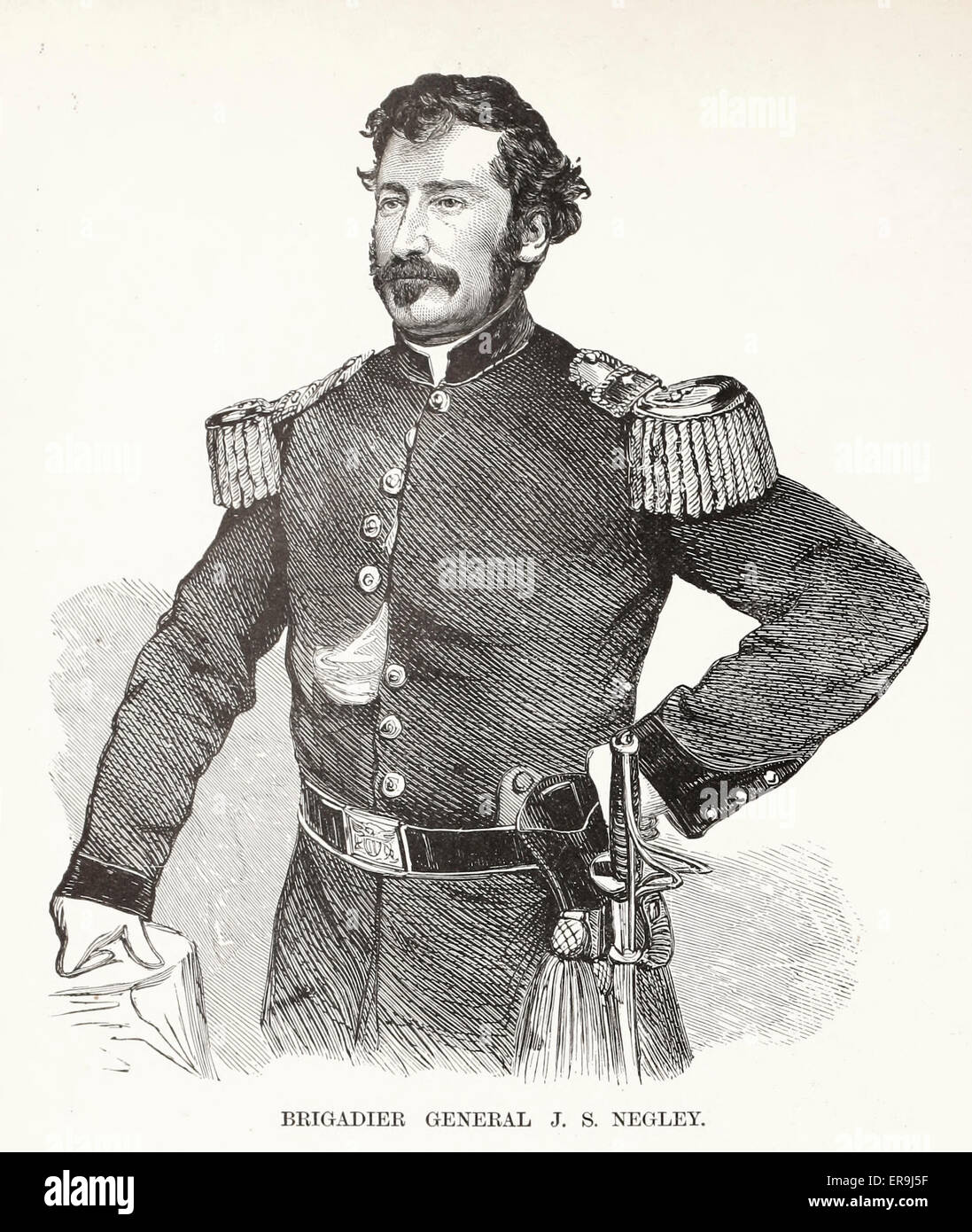Brigadier General J S Negley - Union Army - USA Civil War Stock Photo