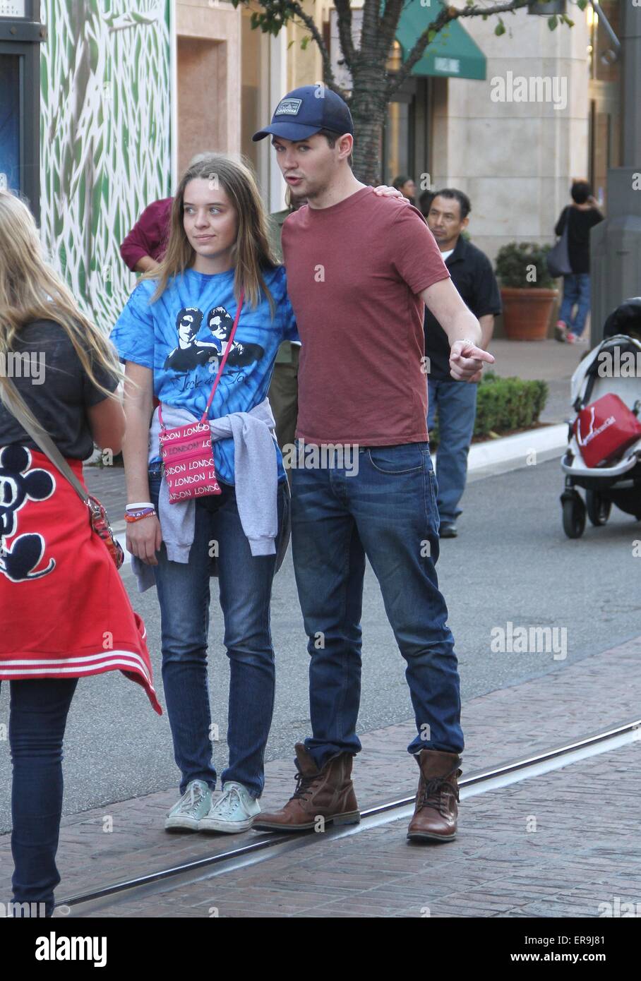 Glee star, Damian McGinty poses for photographs for fans at The Grove in Hollywood  Featuring: Damian McGinty Where: Los Angeles, California, United States When: 24 Nov 2014 Credit: WENN.com Stock Photo