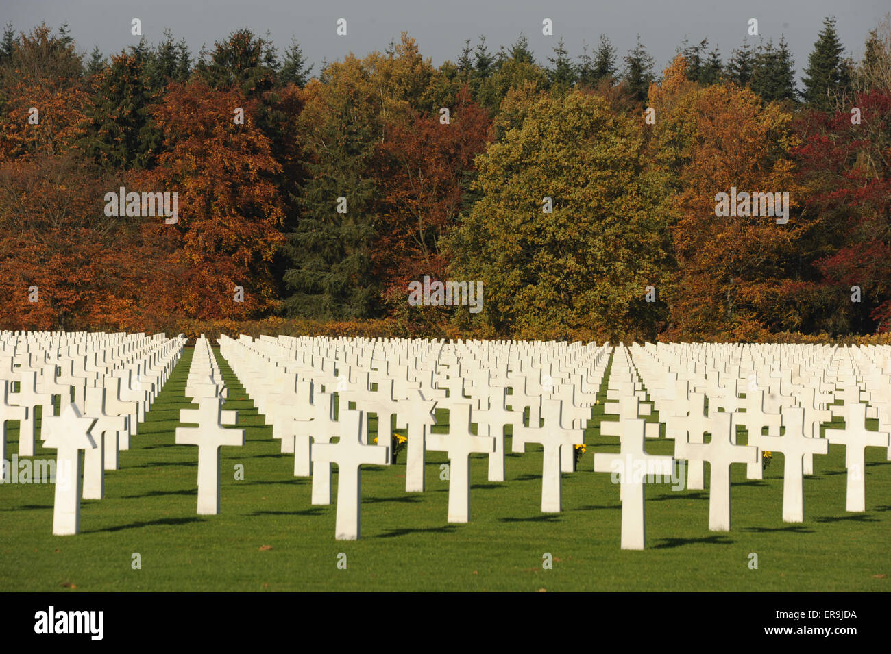 Ardennes American Cemetery and Memorial, Neupre, Belgium Stock Photo