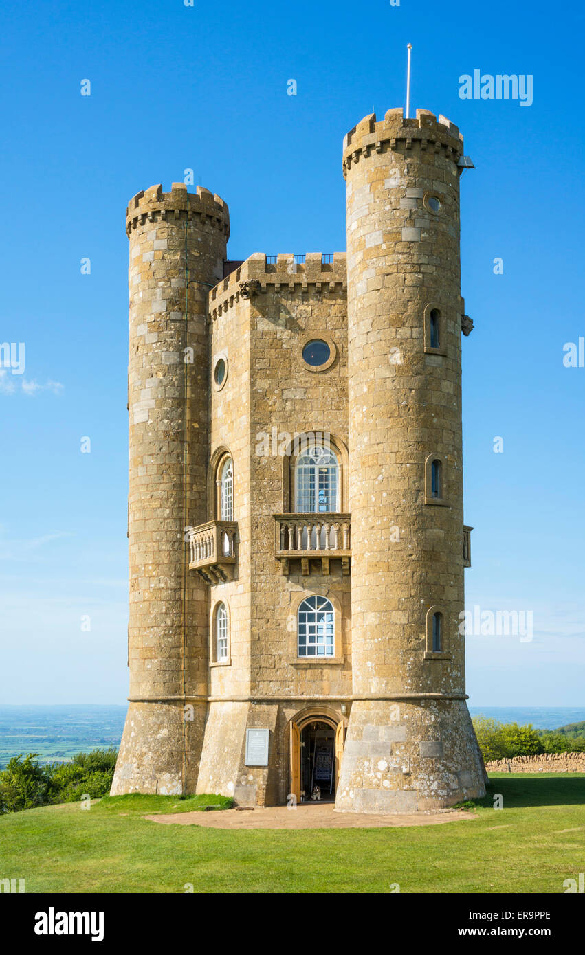 Broadway Tower is a folly on Broadway Hill the Cotswolds Worcestershire England GB UK  Europe Stock Photo