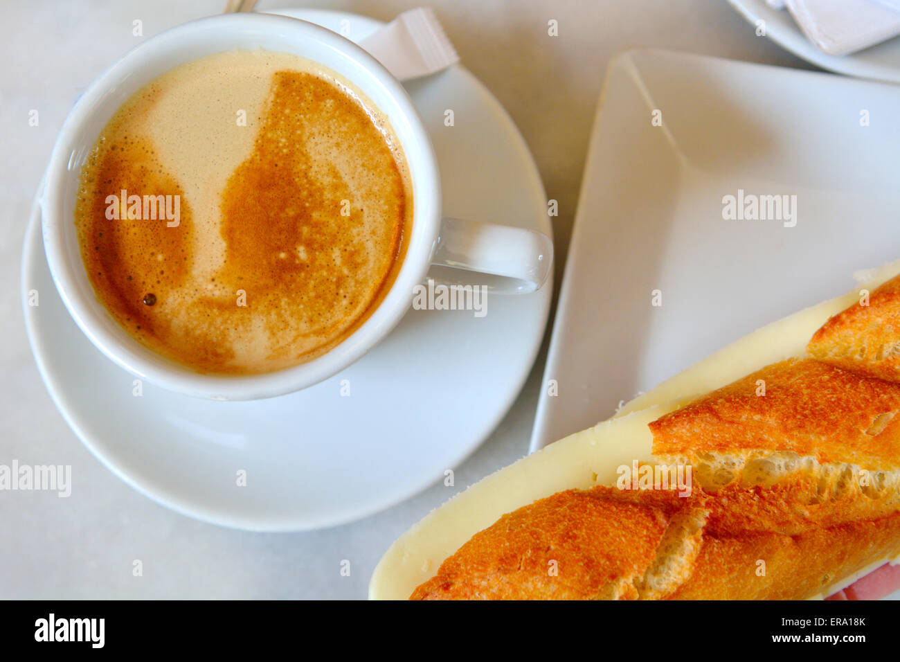 Coffee with cheese roll Stock Photo Alamy