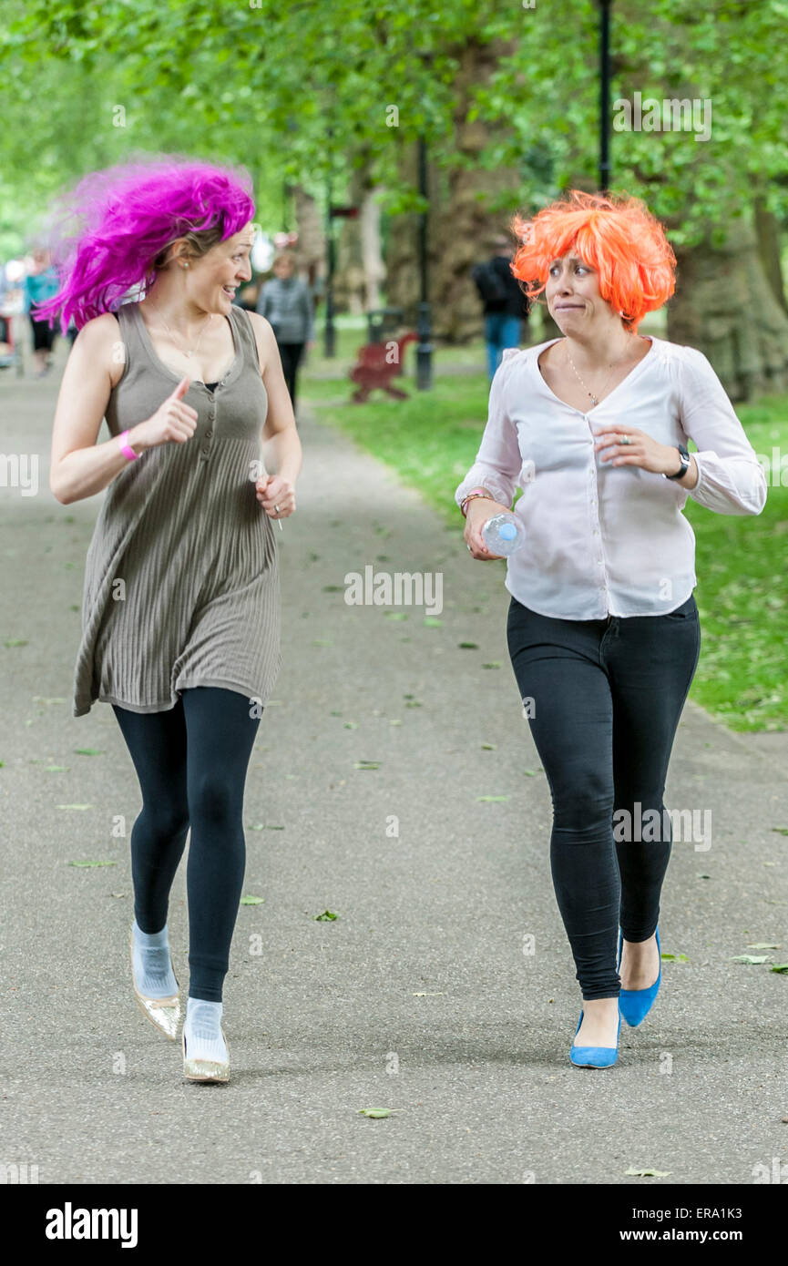 London, UK. 30 May 2015. Runners during the Hope in Heels charity race