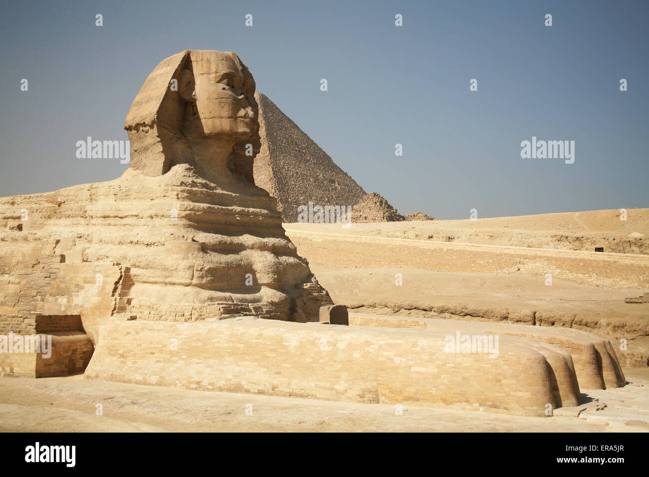 The Pyramids and Sphinx Giza plateau Cairo Egypt Stock Photo - Alamy