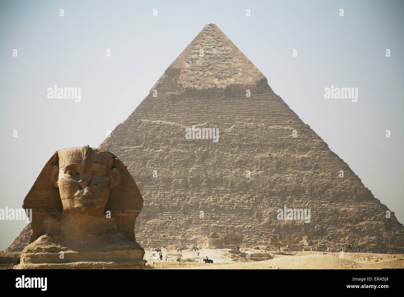 The Pyramids and Sphinx Giza plateau Cairo Egypt Stock Photo - Alamy