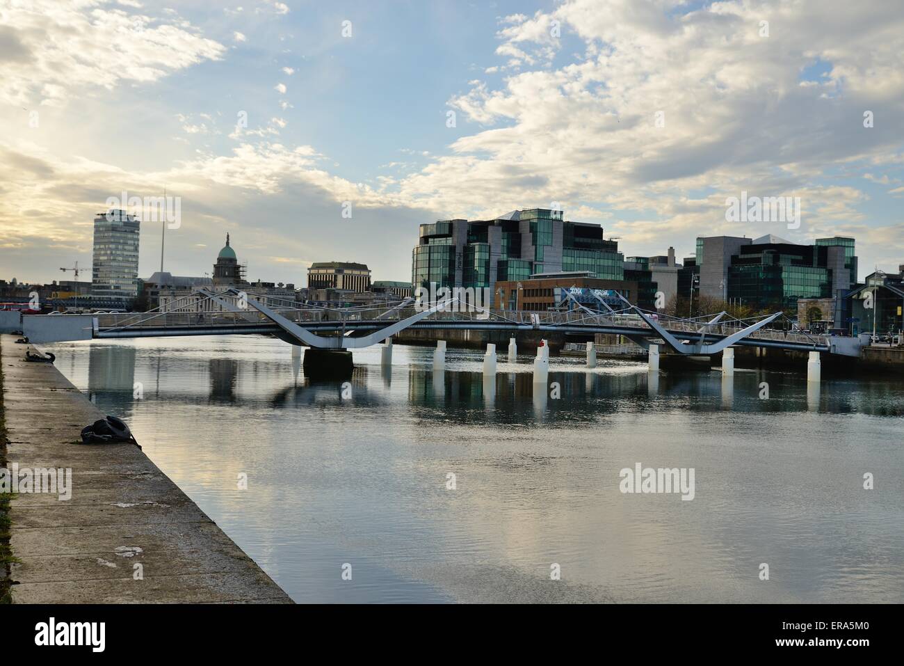 Along the Liffey river in Dublin Stock Photo - Alamy