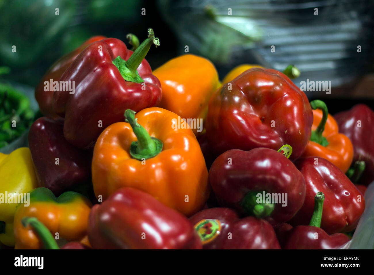 colourful bell peppers paprika Stock Photo Alamy