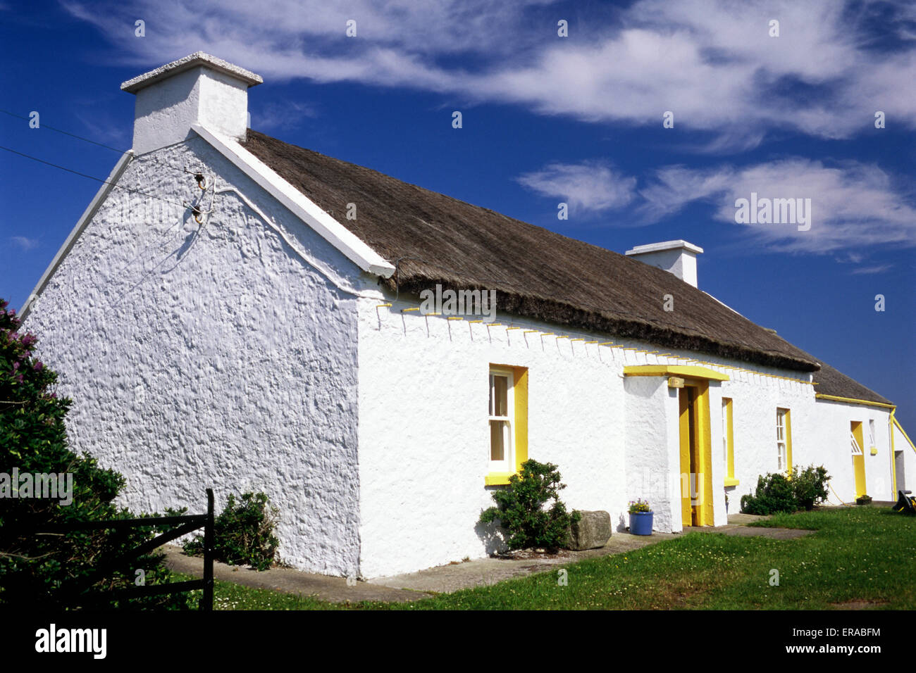 ireland, county donegal, malin head, cottage of the 16th century Stock