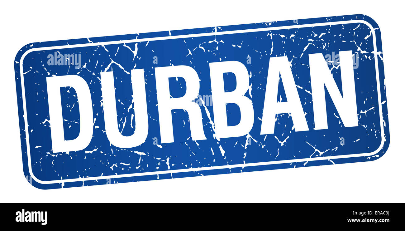 Durban blue stamp isolated on white background Stock Photo Alamy