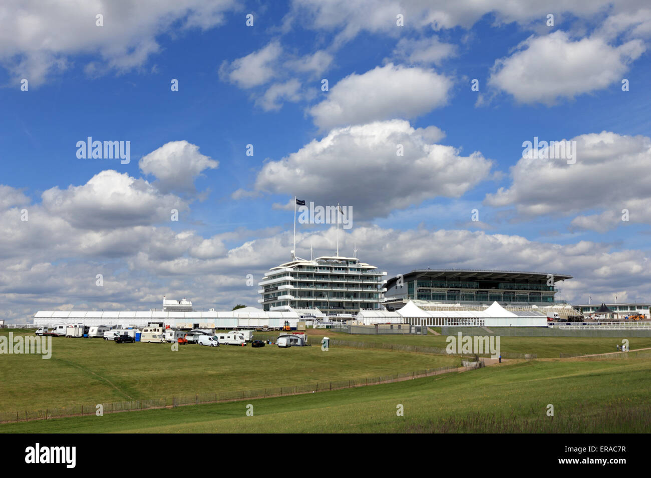 Epsom Downs, Surrey, England. 30th May 2015. With one week to go before the running of The Derby, members of the - Stock Image