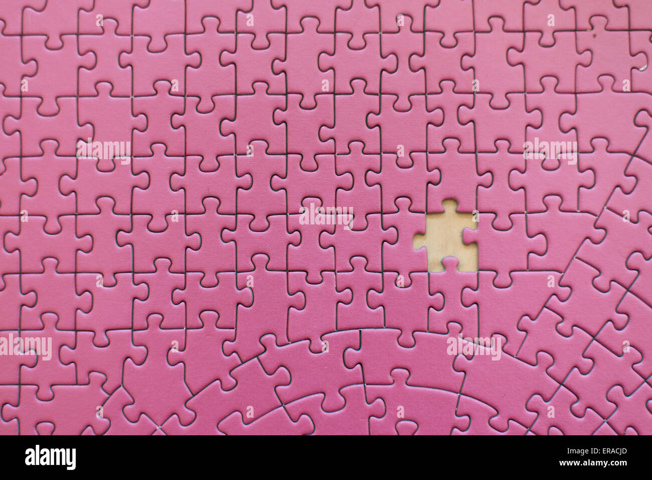 Big puzzle missing just one piece Stock Photo - Alamy