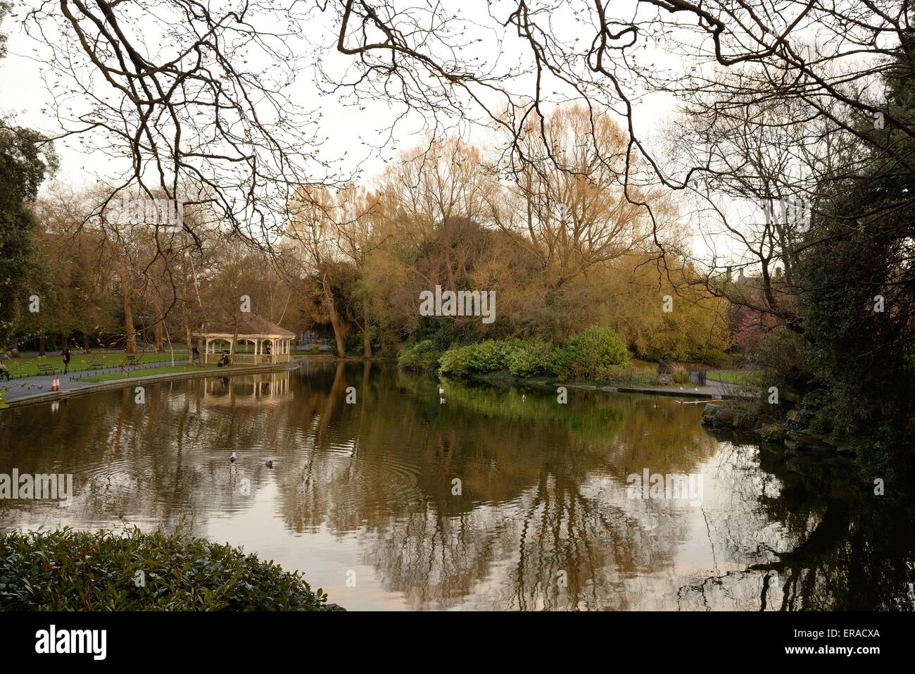 Pond in Dublin's St Stephen's Green Stock Photo Alamy