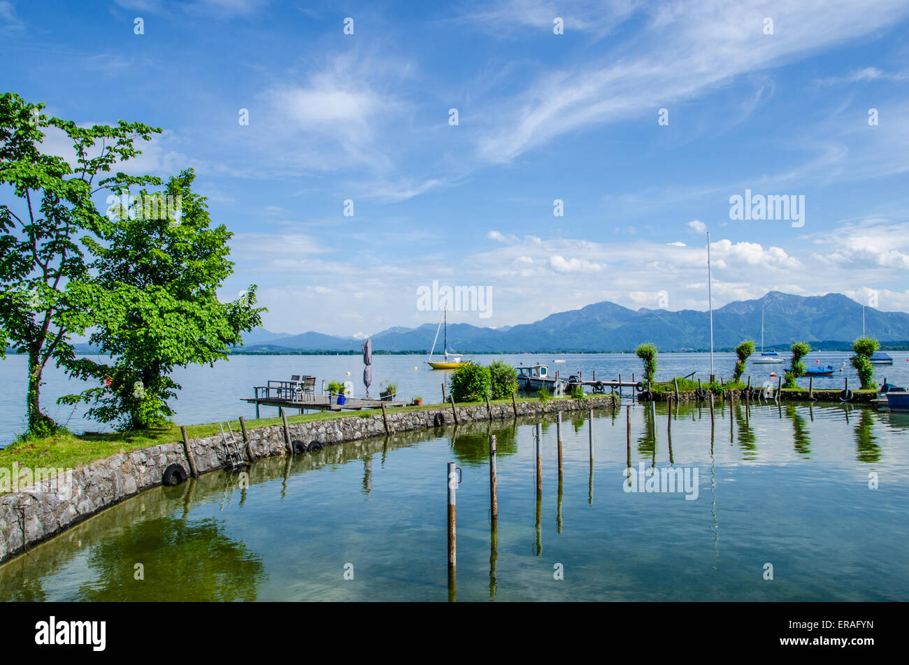 Visit Herrenchiemsee Palace, modeled after the Palace of Versailles by King Ludwig II, on this guided, full-day tour from Munich. Stock Photo