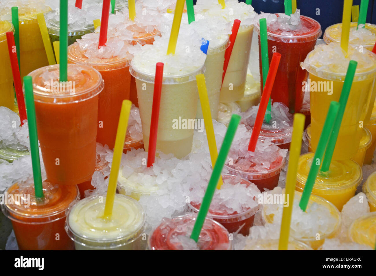 freshly made fruit drinks Stock Photo Alamy