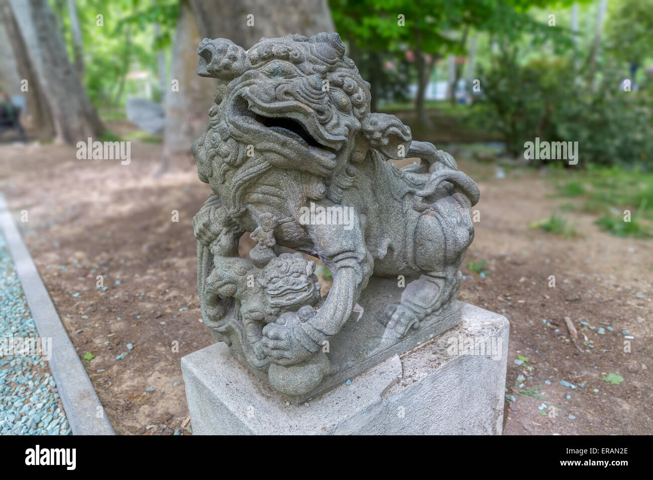 Stone dragons statue Stock Photo Alamy