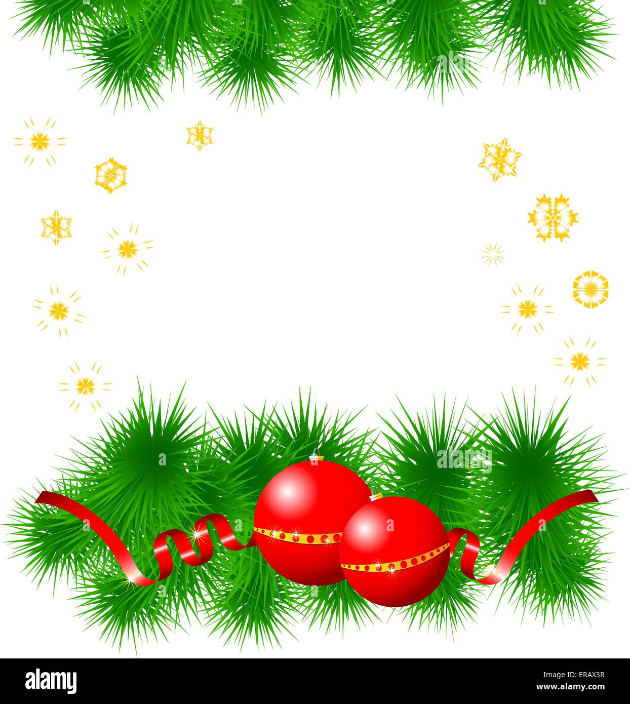 christmas background.Vector illustration. Isolated on white background.Transparency and gradient mesh not used Stock Vector