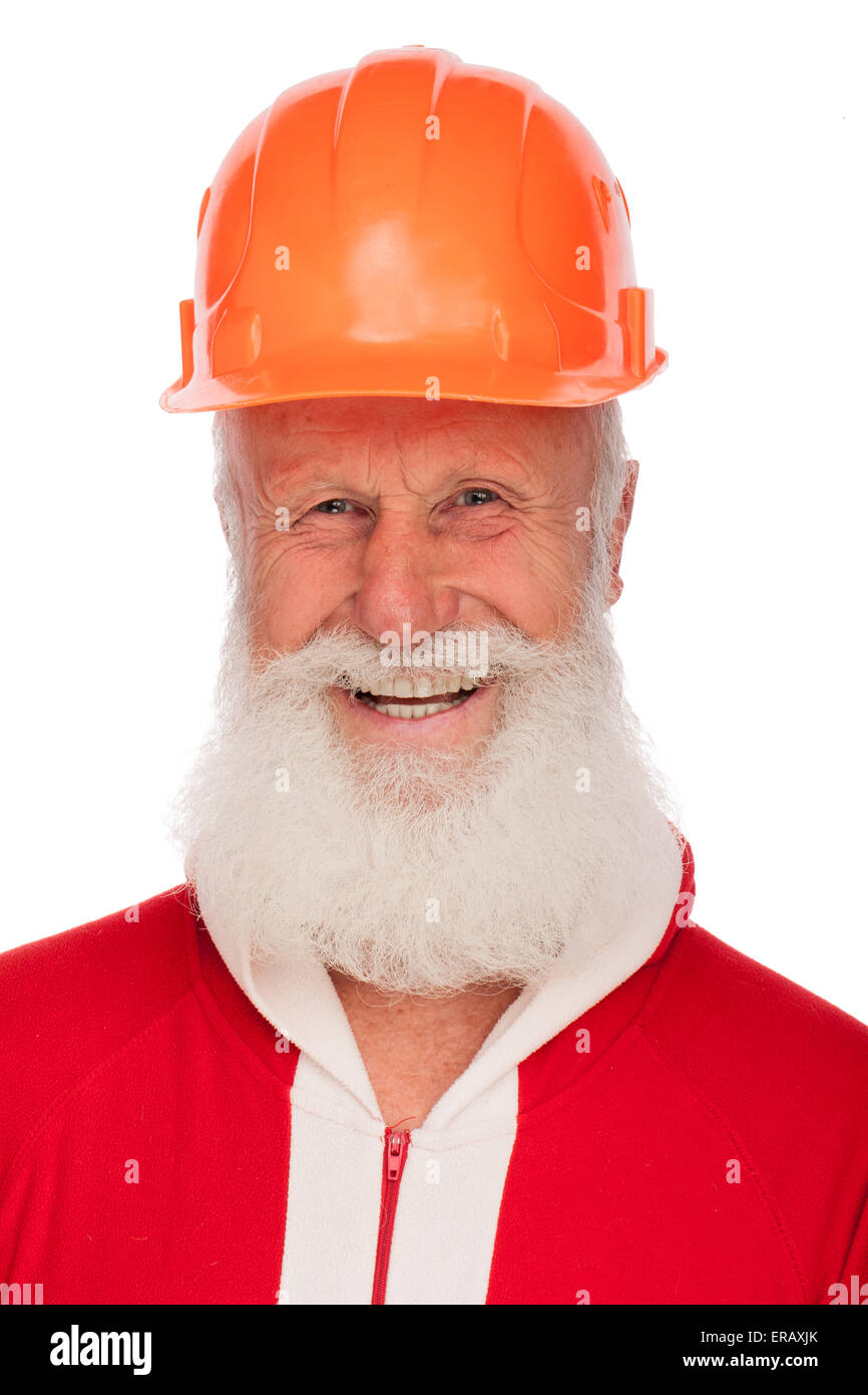 Portrait of Santa Claus in studio on white background Stock Photo - Alamy