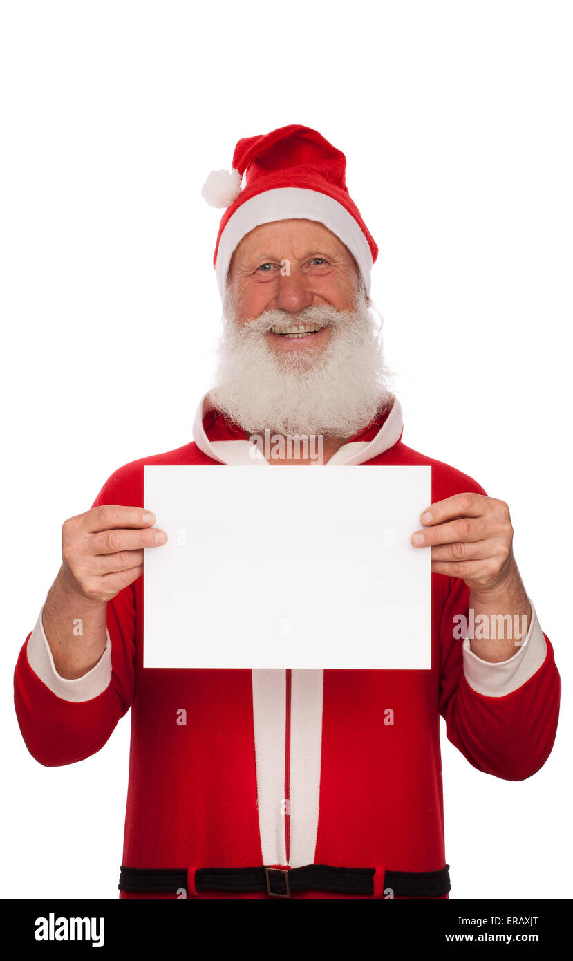 Portrait of Santa Claus in studio on white background Stock Photo - Alamy