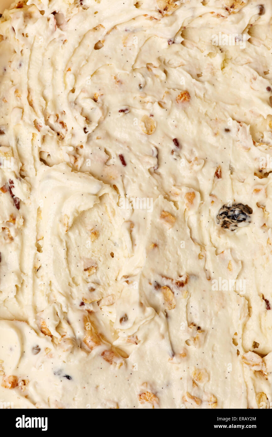 Granola ice cream background with cereal from above Stock Photo
