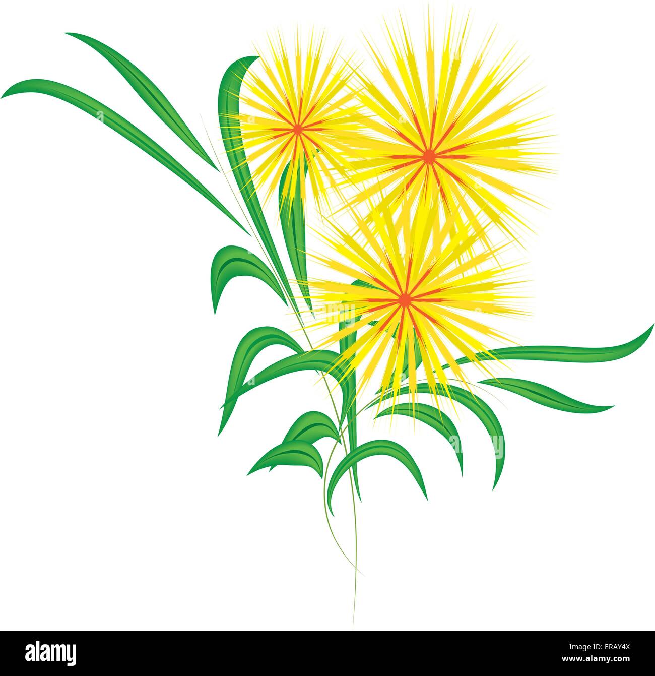 yellow flower,vector Stock Vector