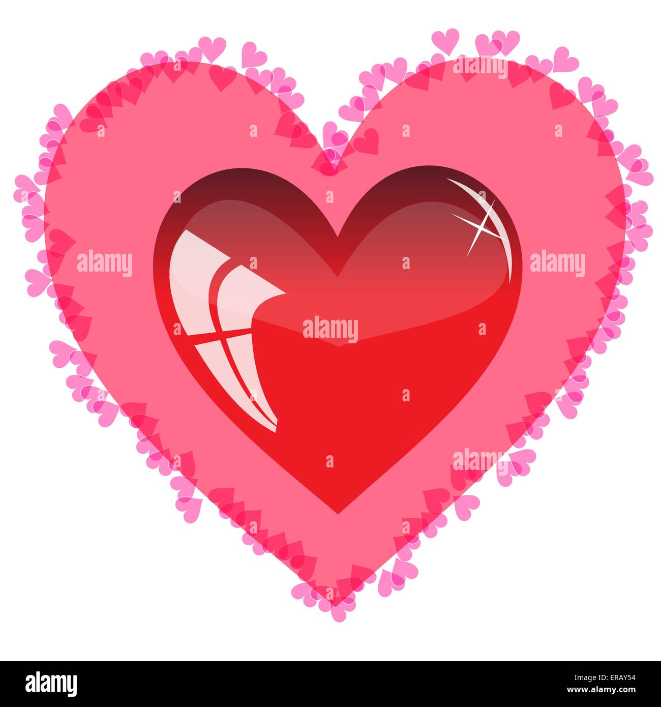 heart, vector artistic love design wave background Stock Vector