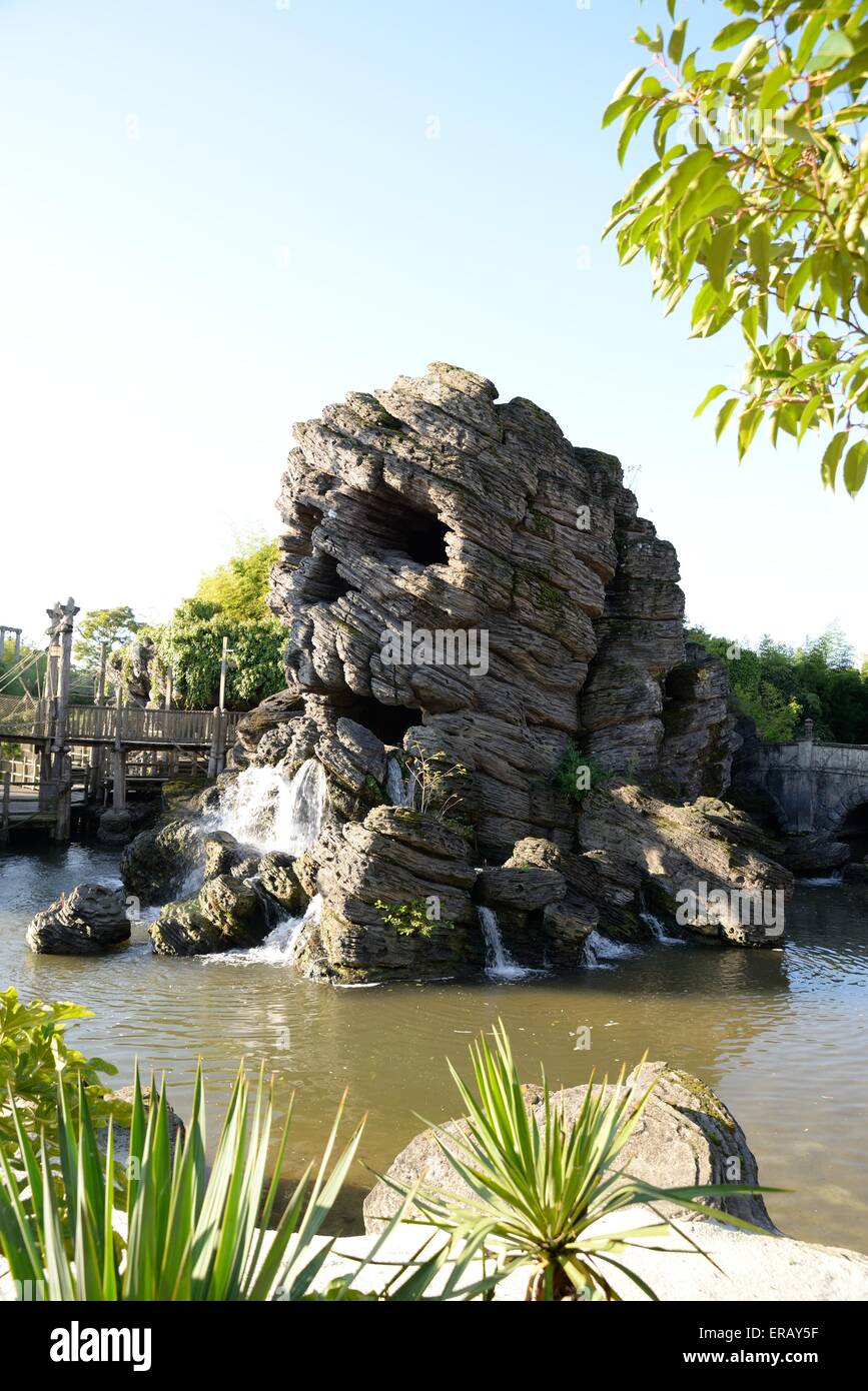Skull rock at Disneyland Paris Stock Photo