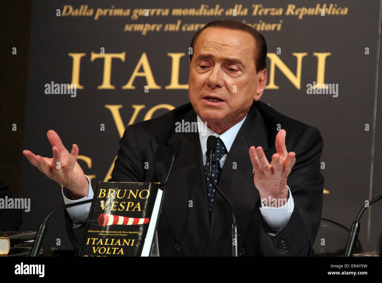 Silvio Berlusconi attends a presentation of Bruno Vespa's new book ...