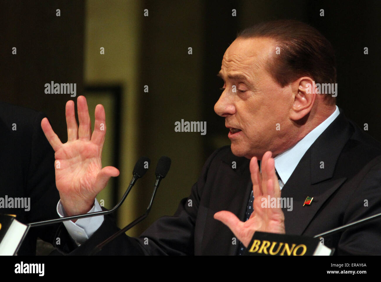 Silvio Berlusconi attends a presentation of Bruno Vespa's new book ...