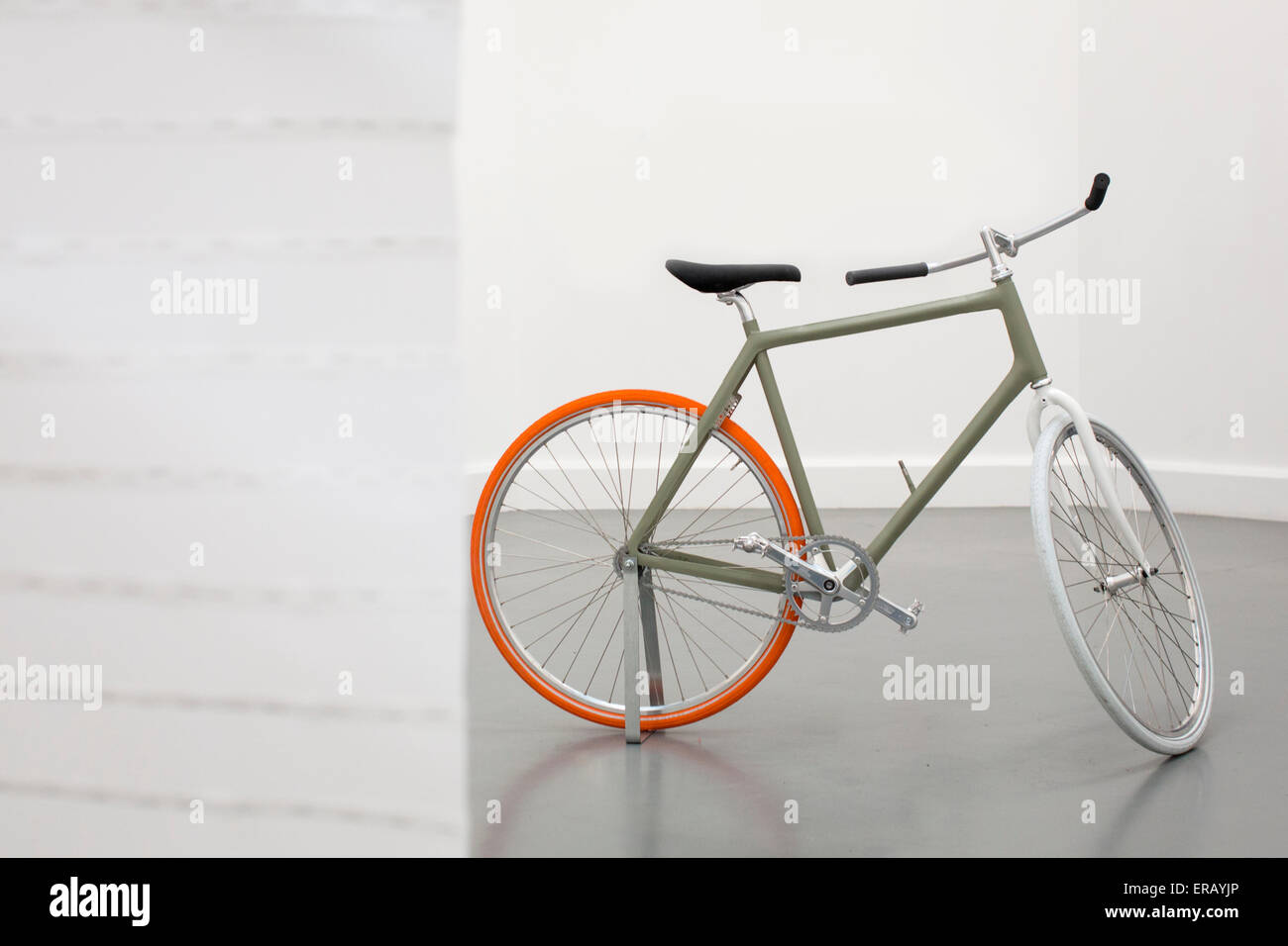 Design bicycle designed by Anne Pabon shown at the Dutch Design week, van Abbe museum in Eindhoven (Noord-Brabant) Netherlands. Stock Photo