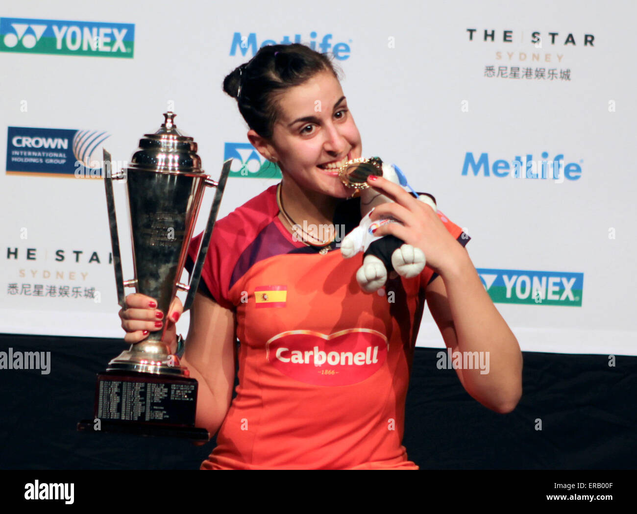 Sydney, Australia. 31st May, 2015. Caroline Marin of Spain poses with