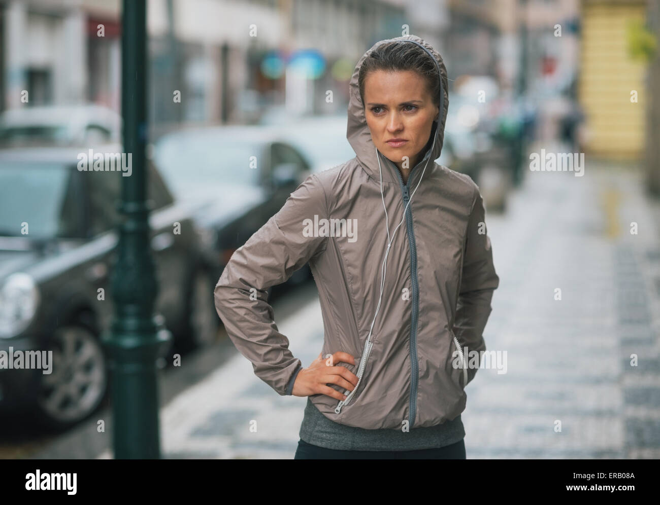 Now, if it could just stop raining for a few minutes, we could get some serious calories burned... Stock Photo