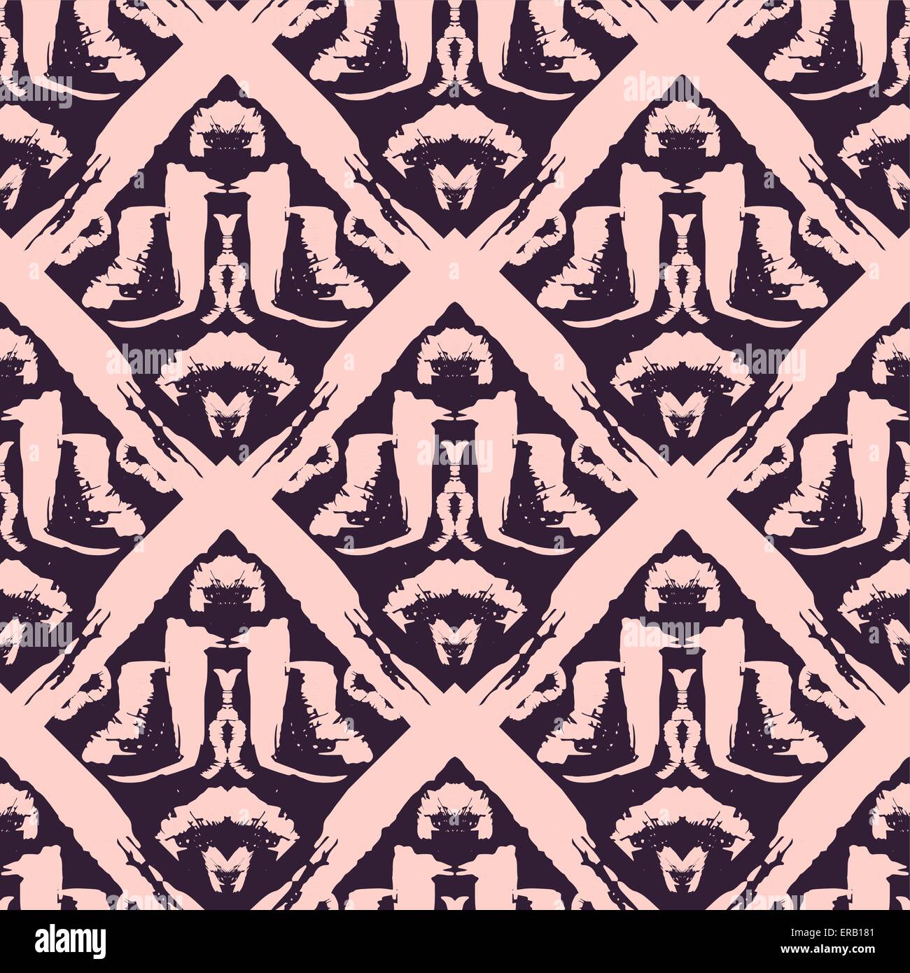 Hand drawn painted seamless pattern Stock Vector Image & Art - Alamy