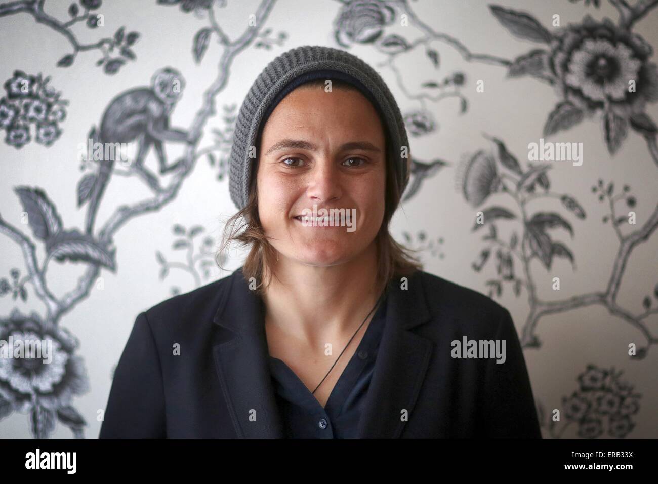 The goalkeeper of the German women's soccer team Nadine Angerer in the