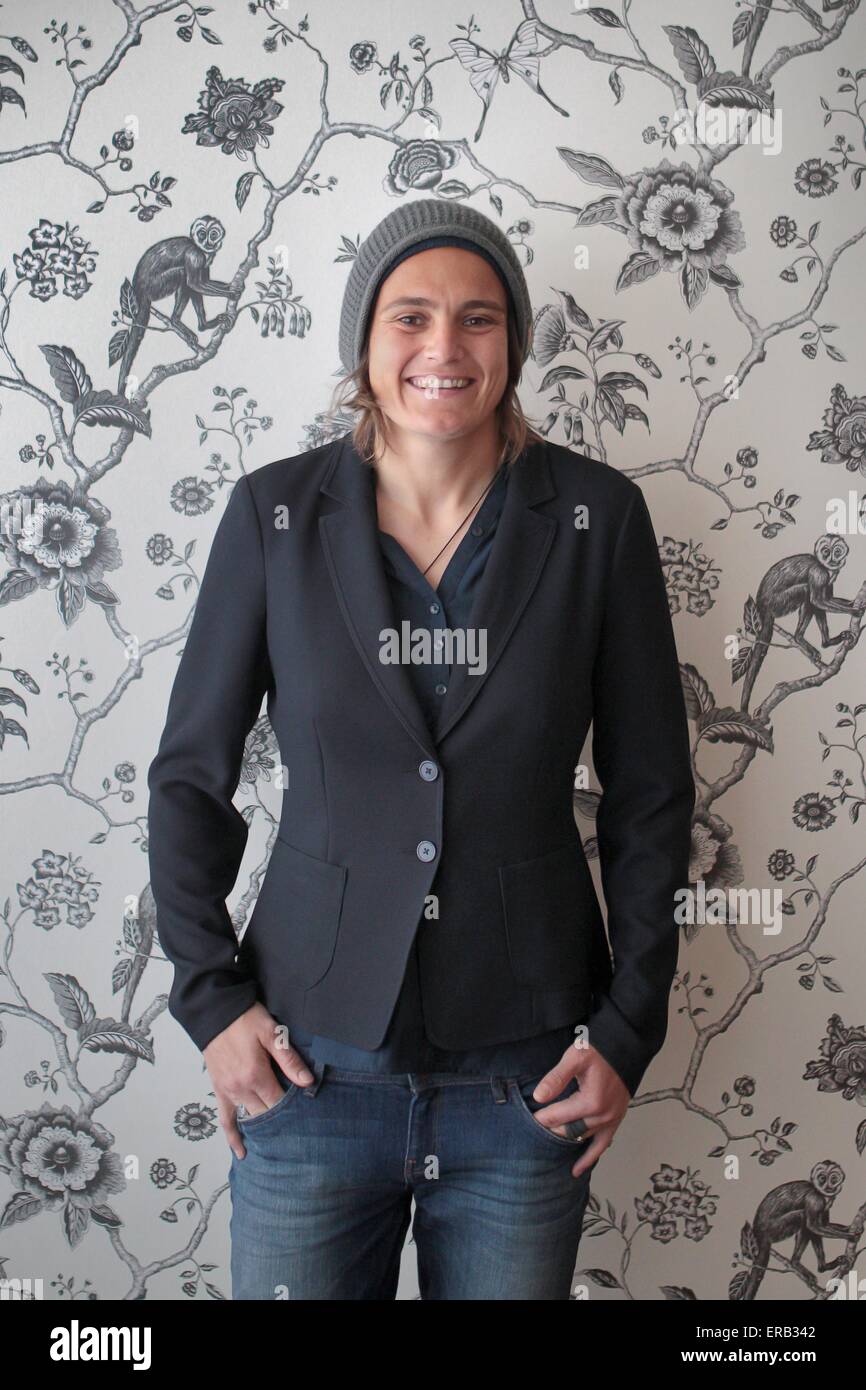 The goalkeeper of the German women's soccer team Nadine Angerer in the