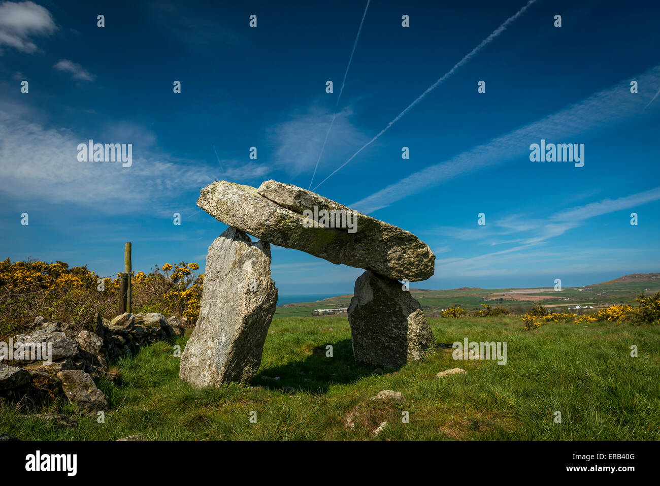 Ffyst Samson Neolithic Chambered Tomb, Pembrokeshire, Wales Stock Photo