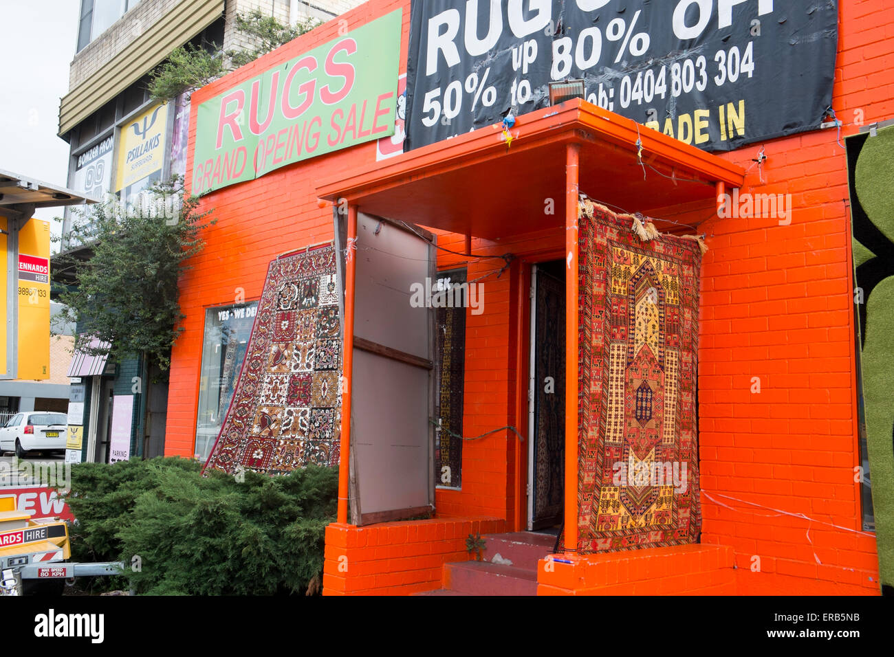 Rugs for sale at a store in Brookvale,Sydney,Australia Stock Photo Alamy