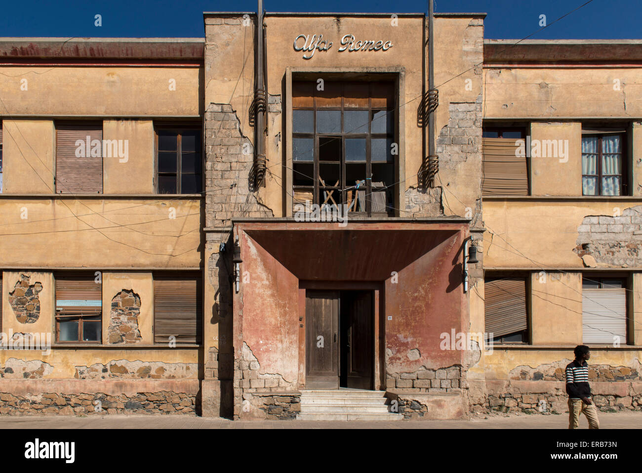 Alfa Romeo Art Deco Building, Asmara Stock Photo - Alamy