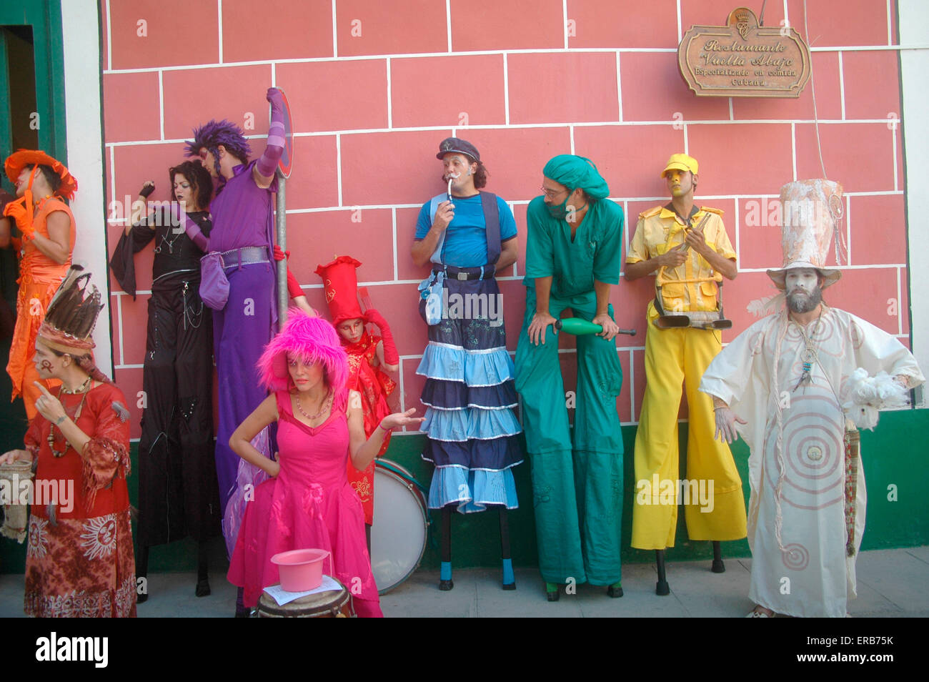 Pantomime/ Strassentheater, Havanna, Kuba. Stock Photo