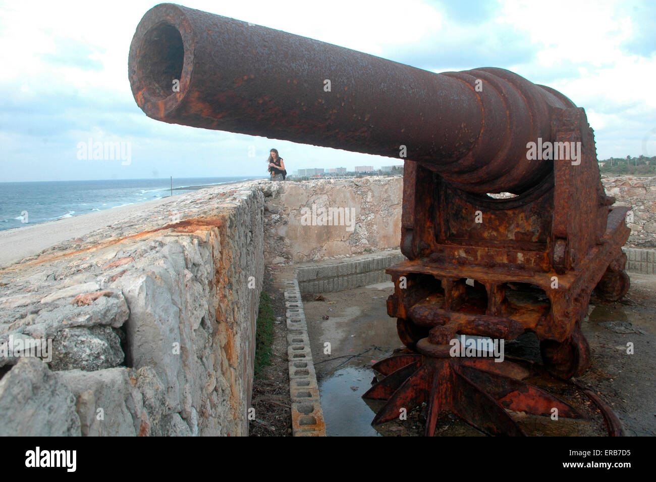 Kanone, Parque Historico Militar Morro Cabana, Havanna, Kuba. Stock Photo