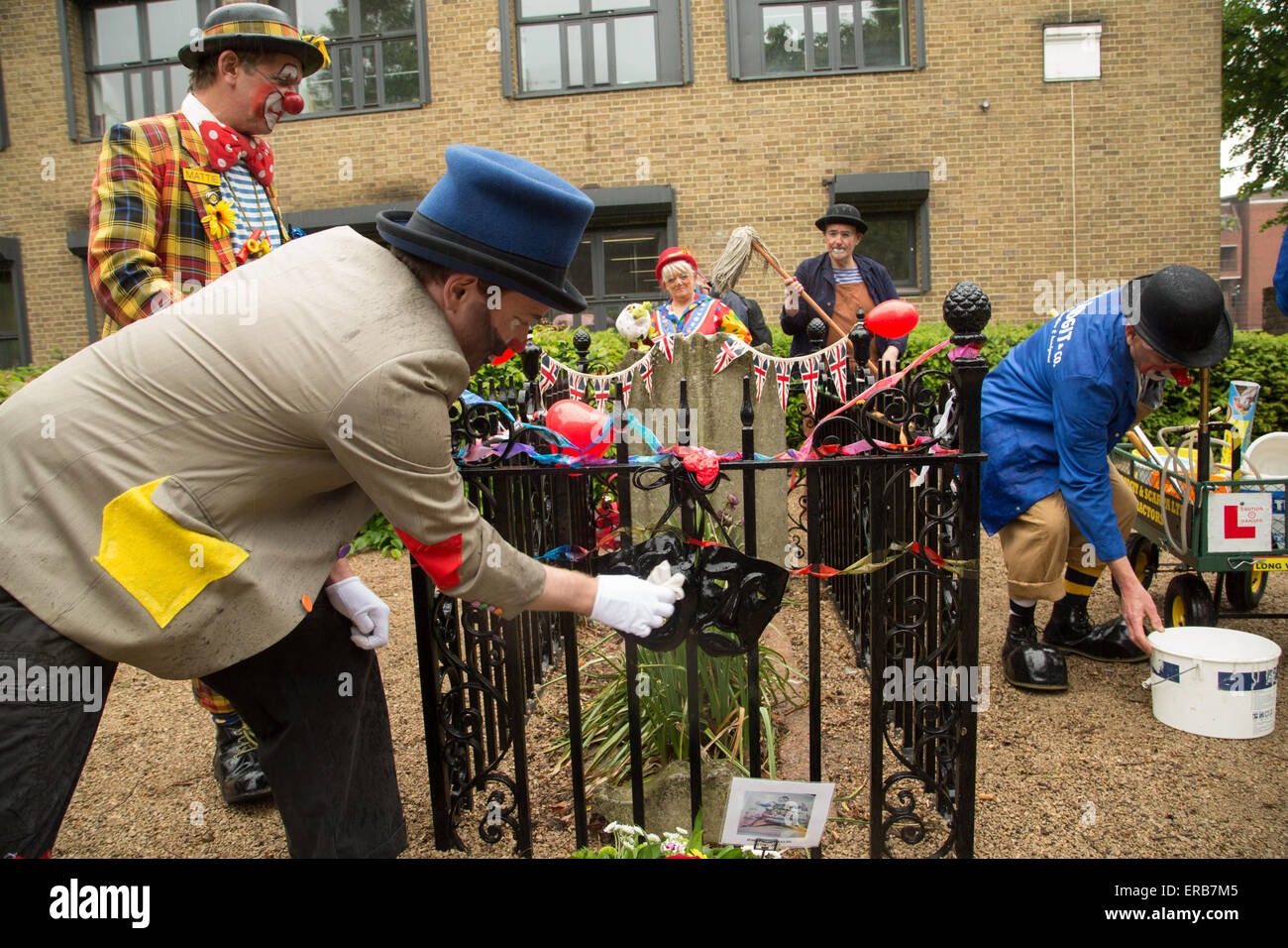 London, UK. 31st May, 2015. Members of Clowns International lay annual
