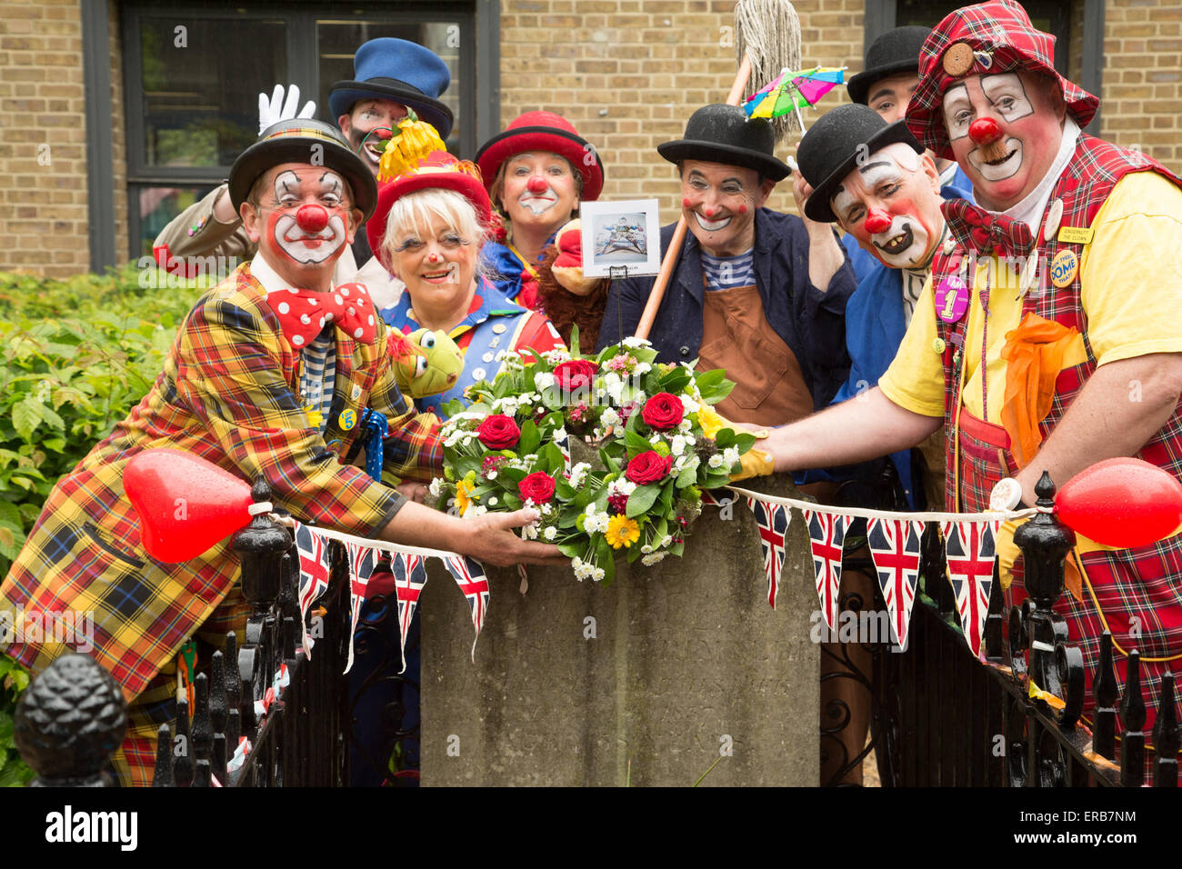 London, UK. 31st May, 2015. Members of Clowns International lay annual