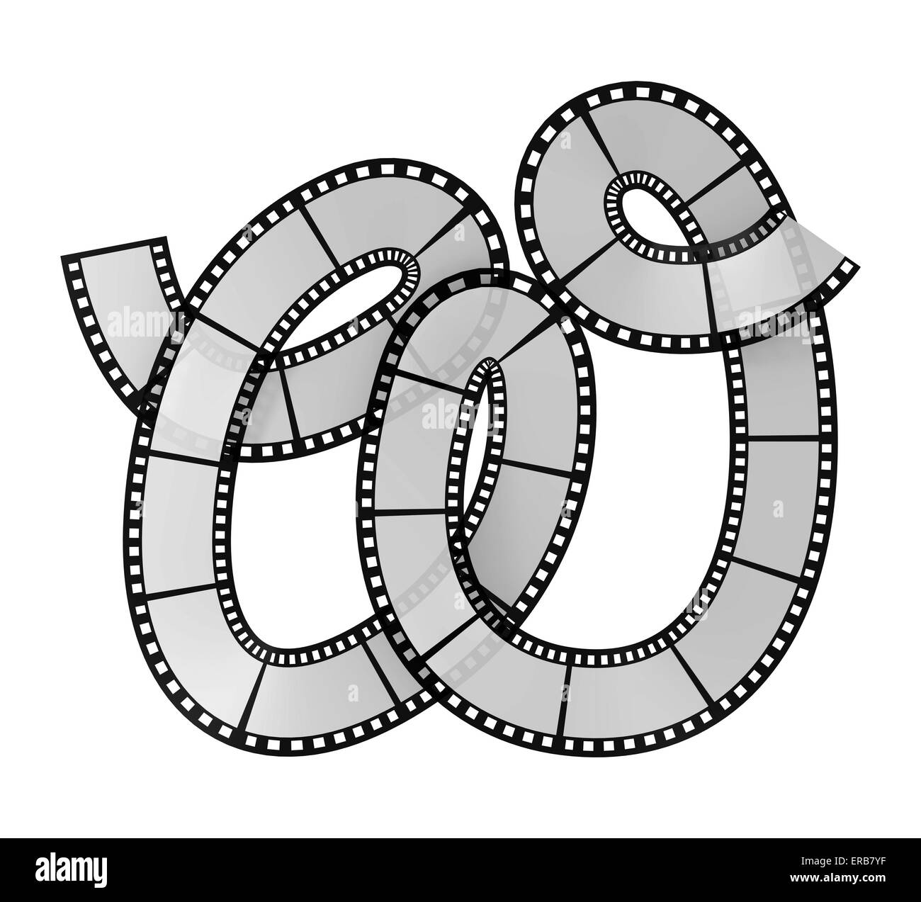 Illustration of the film strip alphabet letter Stock Photo Alamy