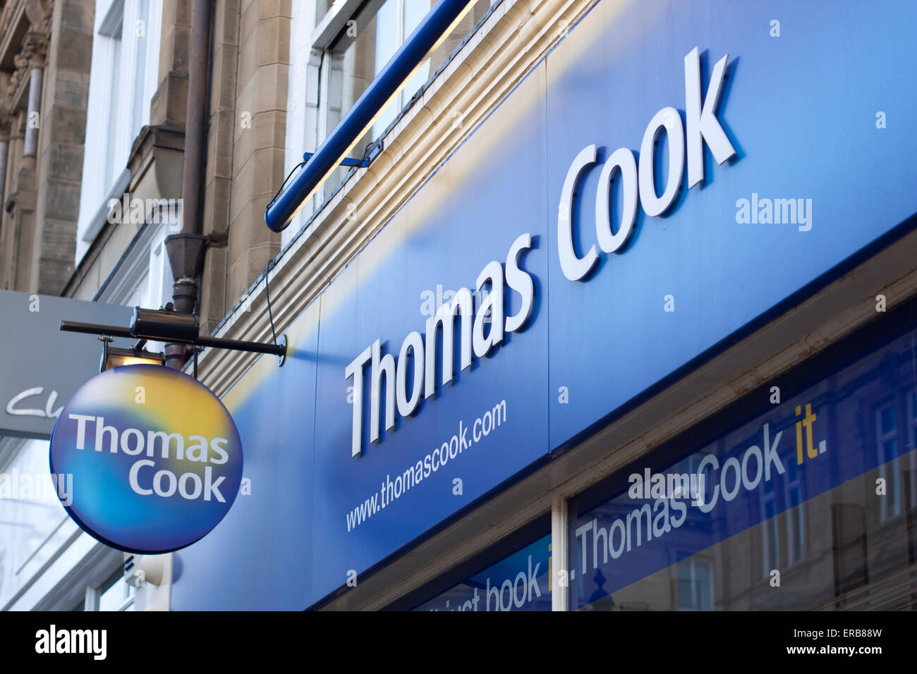 Thomas Cook shop sign Stock Photo