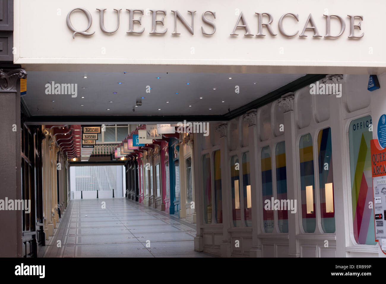 Queens arcade in Leeds, UK Stock Photo