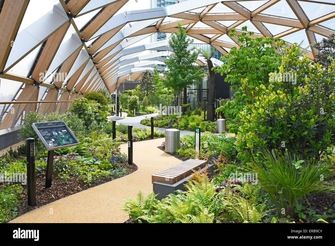 Plants Grow Crossrail Place Roof Garden Above Crossrail Train Station Plants Grow Crossrail Place Roof Garden Above Crossrail Train Station